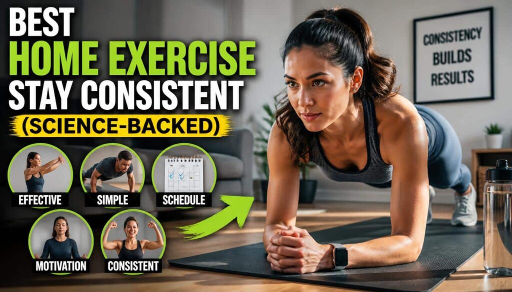 Morning HIIT Workout: Energy Boost Routine Person doing home exercise workout consistently for lasting results